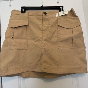 Anthropologie/ Maeve Brand New  Tan Cargo Mini Skirt